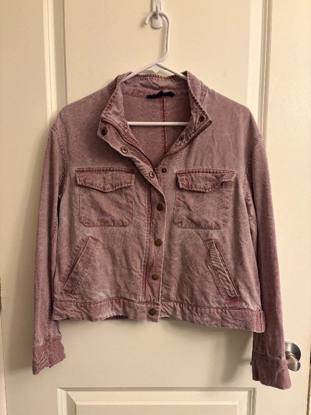 Jane + Delancey Lyocell Utility Jacket – Dusty Rose Mauve – Size S